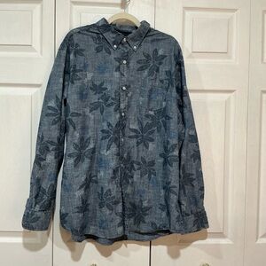 🤎 Chaps Men’s Blue Button Down Shirt - Size XXL